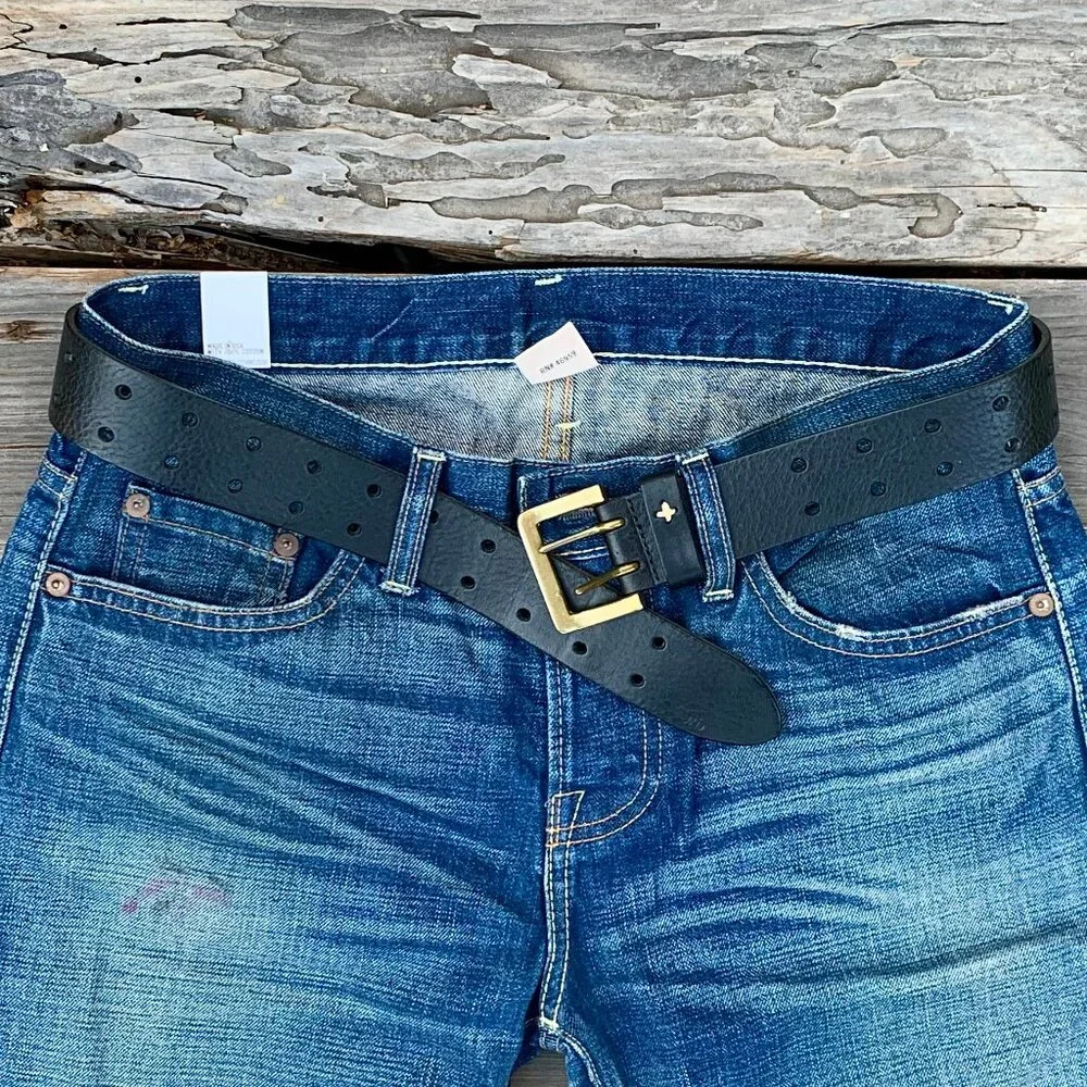 Rag & Bone brass buckle double perforated leather belt - Picture 11 of 12